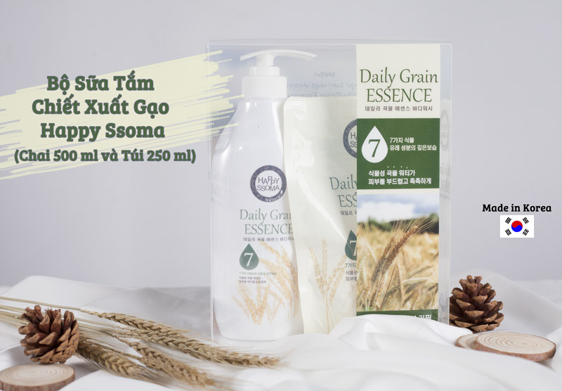 Sữa Tắm Chiết Xuất Gạo Happy Ssoma