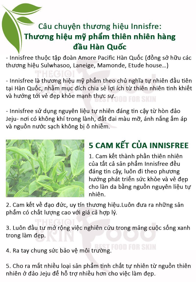 Sữa Rửa Mặt trà xanh Innisfree Green Tea Foam Cleanser