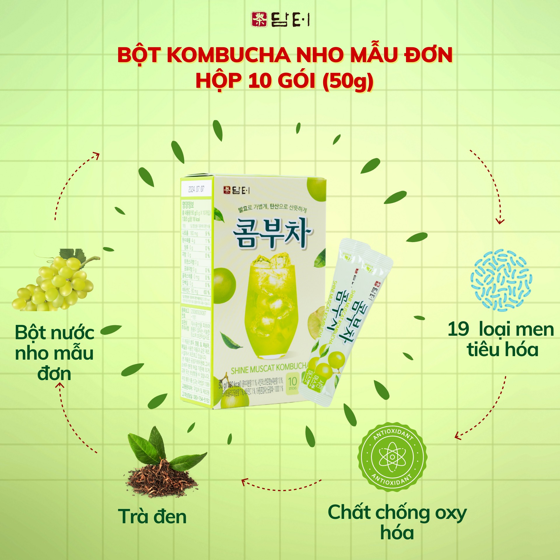 4. Trà kombucha - dáng khỏe đẹp da